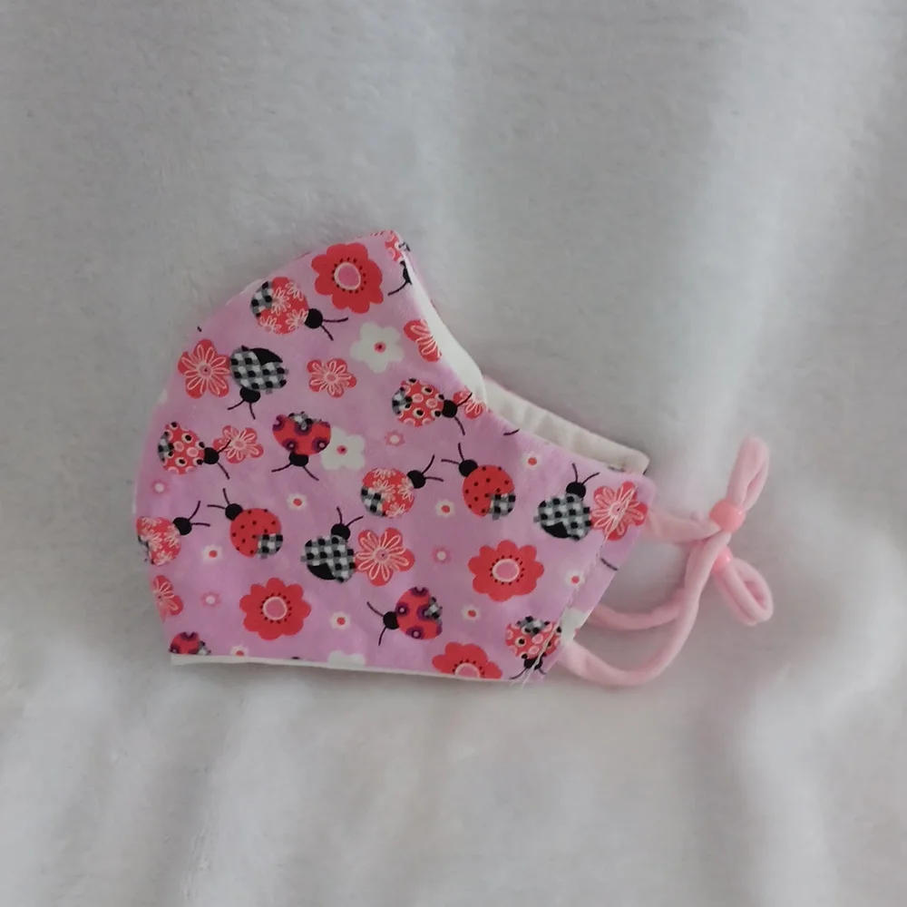 Ladybug Face Mask Children's 3 Layers Washable